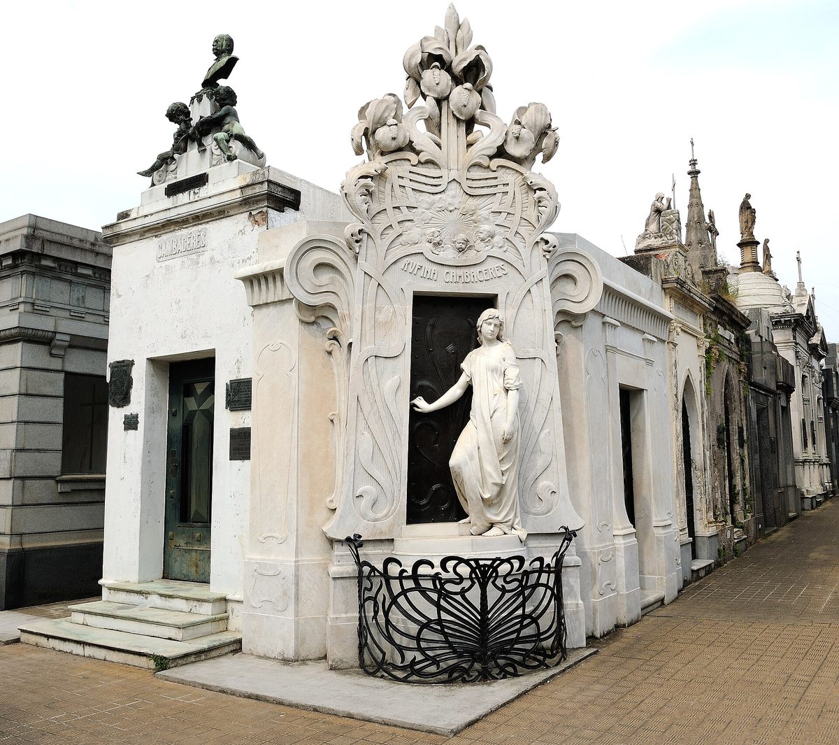 Marble mausoleums in La Recoleta Cemetery, Buenos Aires
