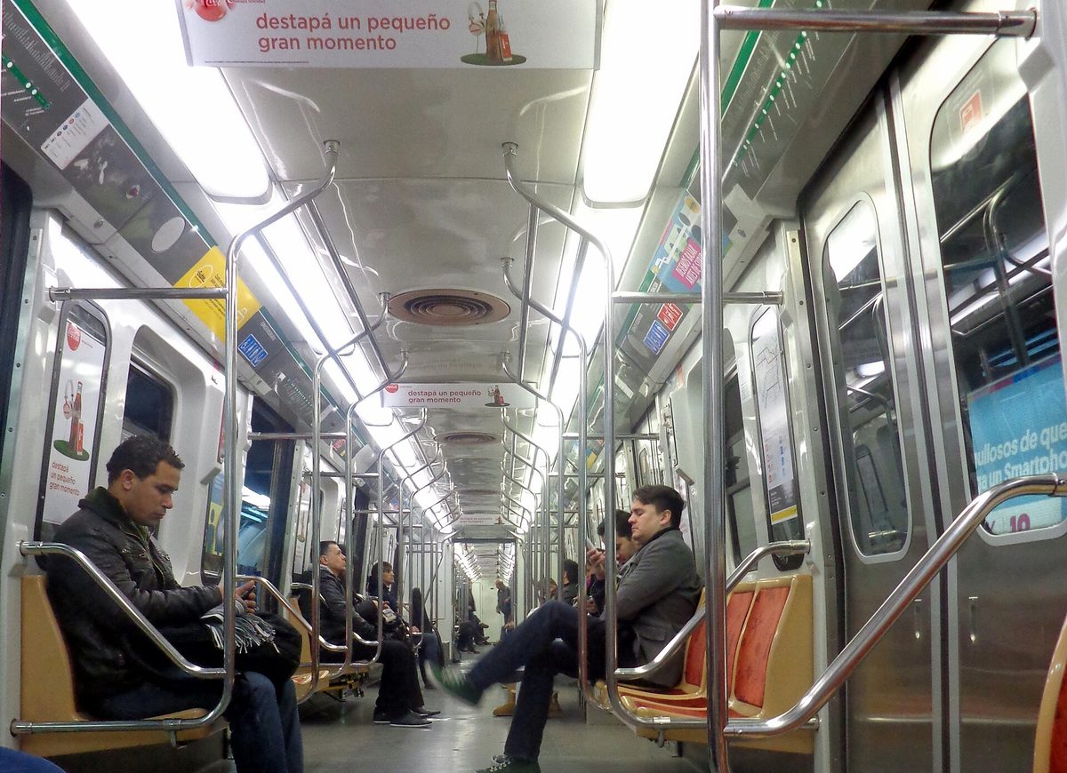 A Subte underground train, part of getting around Buenos Aires day to day