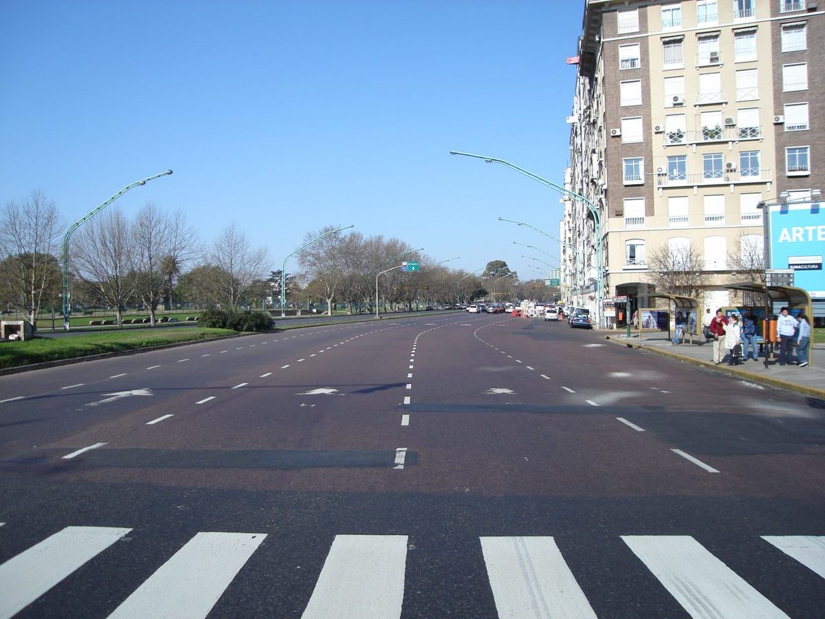 A broad, elegant avenue in the Recoleta area of Buenos Aires, where hotels and dining run at the higher end
