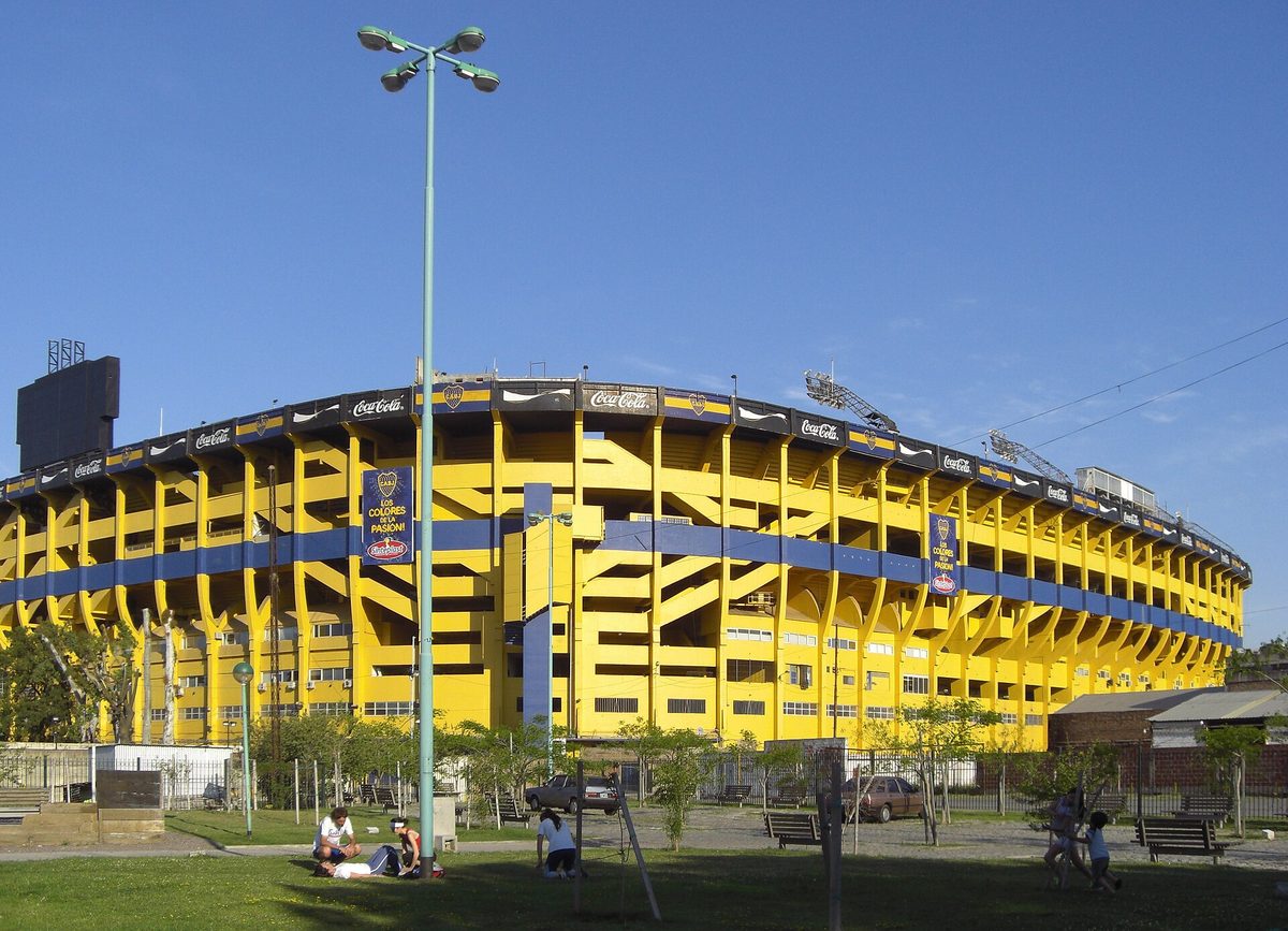 La Bombonera, the Boca Juniors football stadium in La Boca, Buenos Aires