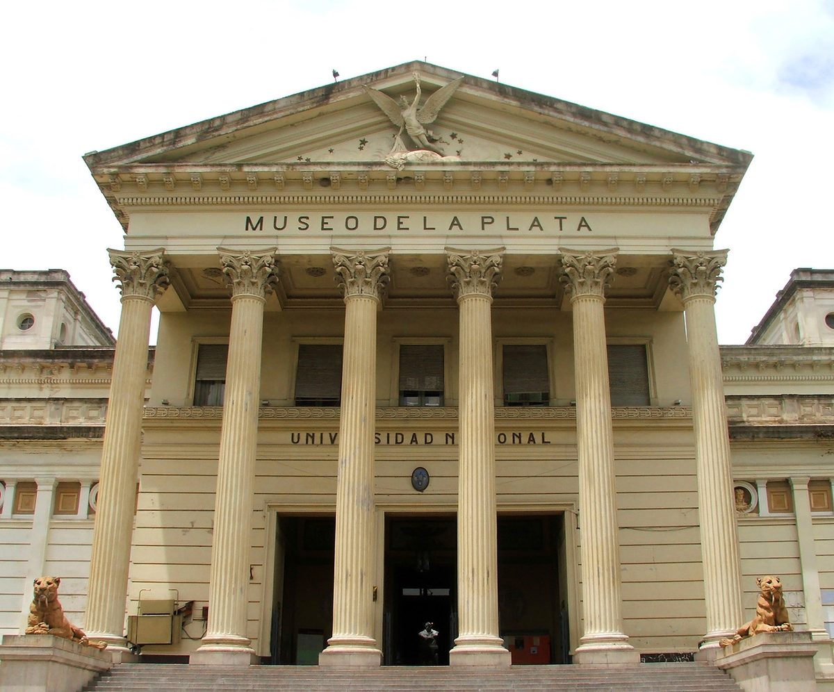 The columned facade of the Museo de La Plata, one of South America's great natural-history museums