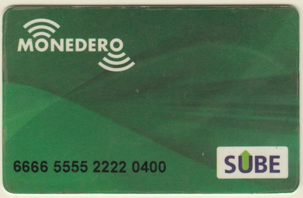 A green SUBE card Buenos Aires riders tap to pay for the Subte, colectivos and trains