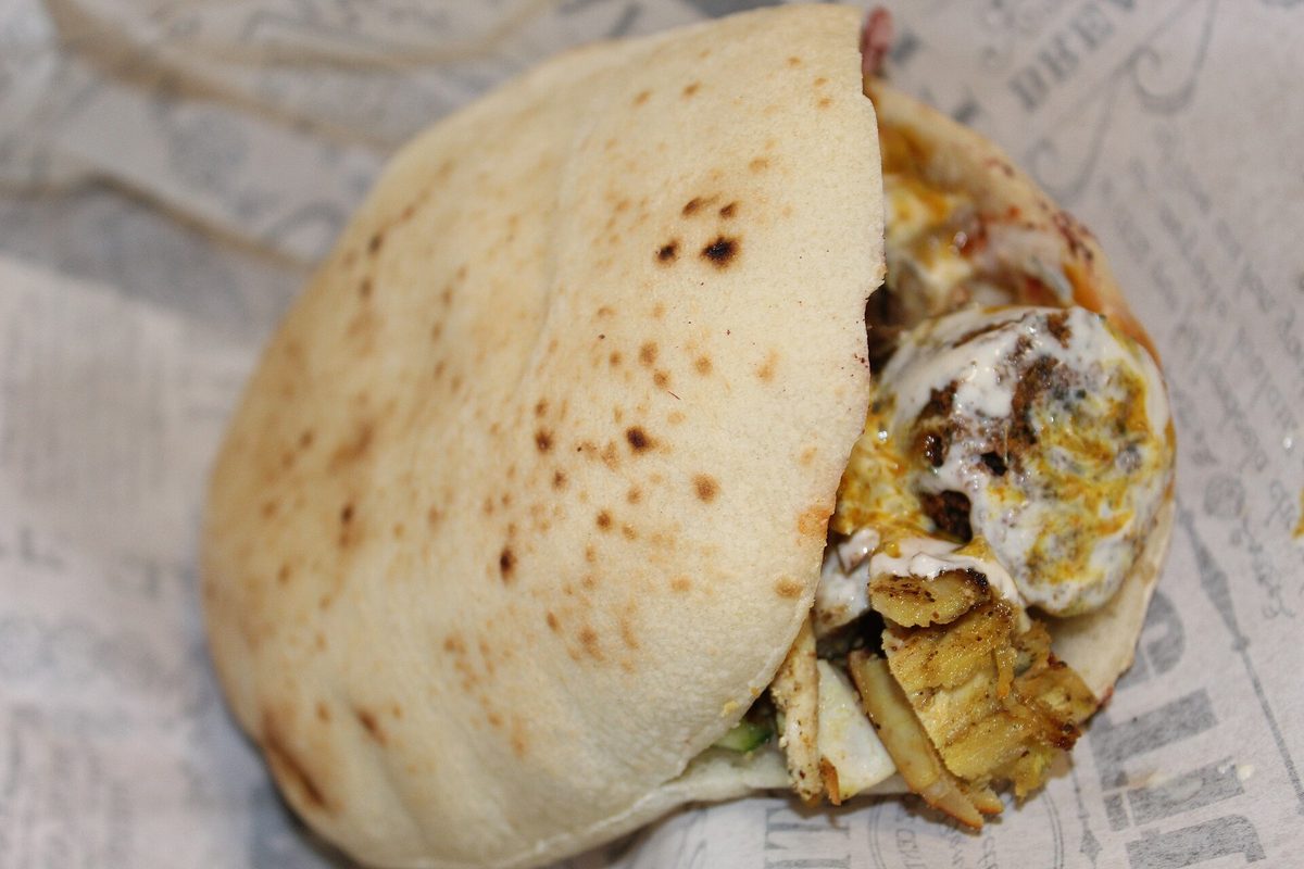 Falafel and hummus tucked into pita, a reliable plant based food buenos aires choice